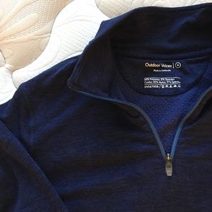 Outdoor Voices Quarter Zip Pullover Fleece in Blue